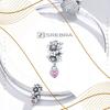 Charms Flowers With Heart Pendant Bead Charms Pr 925 S925