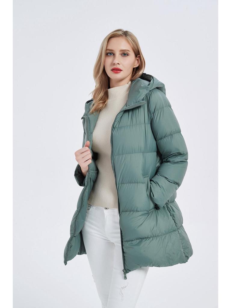 2025 Damen Mittellange Übergröße Leichte Daunenjacke - Herbst/Winter Koreanischer Stil Außenbekleidung Trend