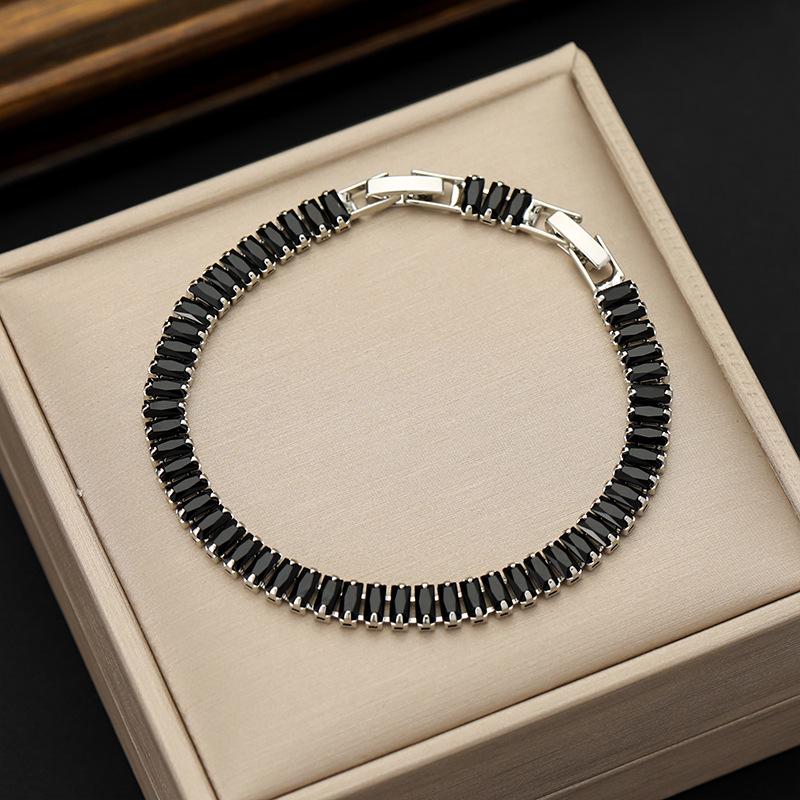 Hot Selling Multicolor Zircon Tennis Bracelet - Single Row 2.5*5mm, Niche Design