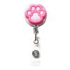 Silicone Plastic Badge Clip Cute  Paw Badge Reel Crocodile Clip Badge Reel Telescopic Swivel Alligator Clip For Lanyards Id