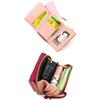 Women'S Wallets Tri Fold Card Bags Pocket Short  Embroidered Love Pattern