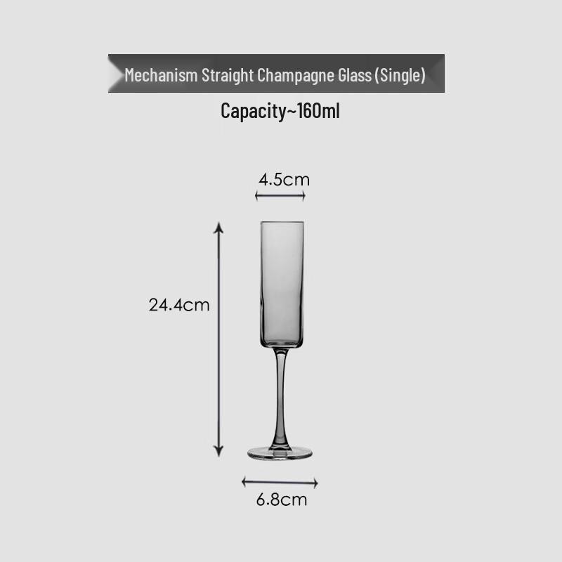 LISM Handmade Straight Champagne Glasses (Set of 2)