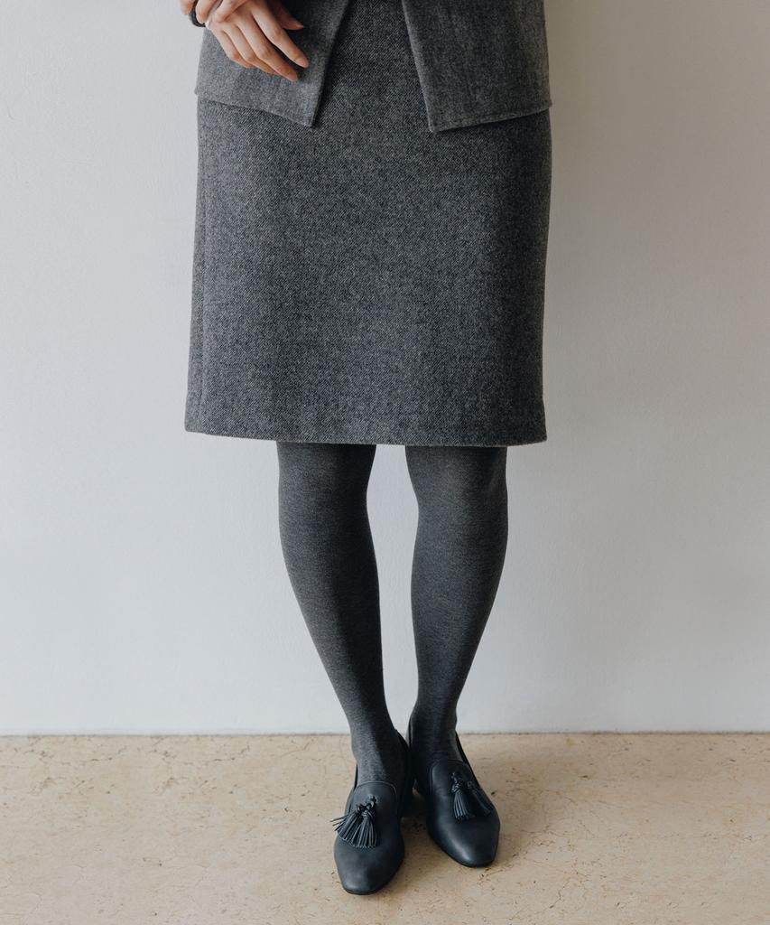 Beullaengkeulumumeon Ellie Wool Midi Skirt_Gray