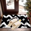 Black And White Stripes With Shield Printed Area Rug for Office, Chair Rug, Decorative Carpet Floor Mat, Large Size Fan gifts Christmas gifts