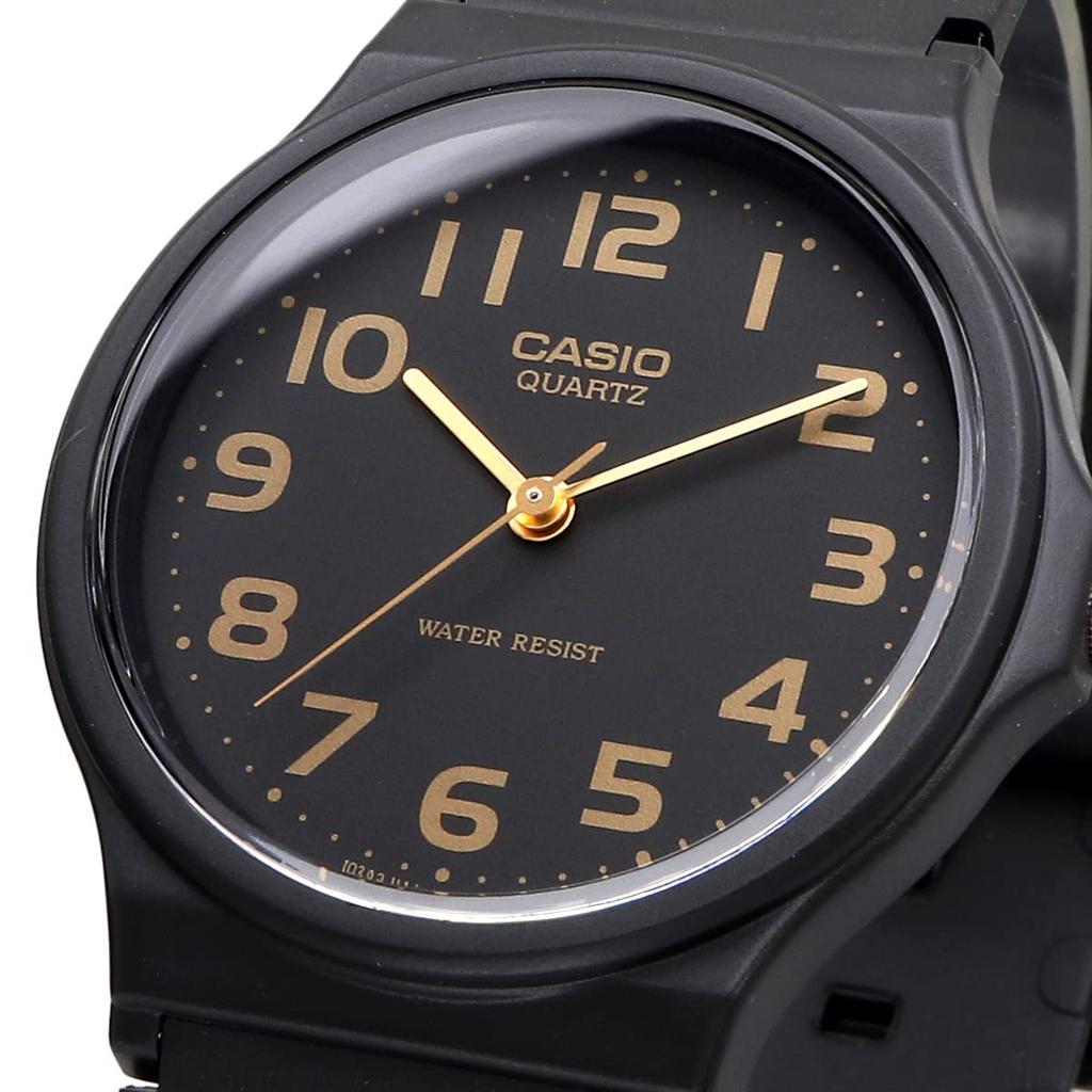 Casio CASIO Analog Watch Chipkashi Cheap Casio MQ-24-1B2L Urethane Belt Unisex Black X Gold Arabia Overseas Model [Parallel Import]