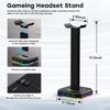 ZUOYA RGB Gaming Headset Stand with USB for Over-Ear Headphones