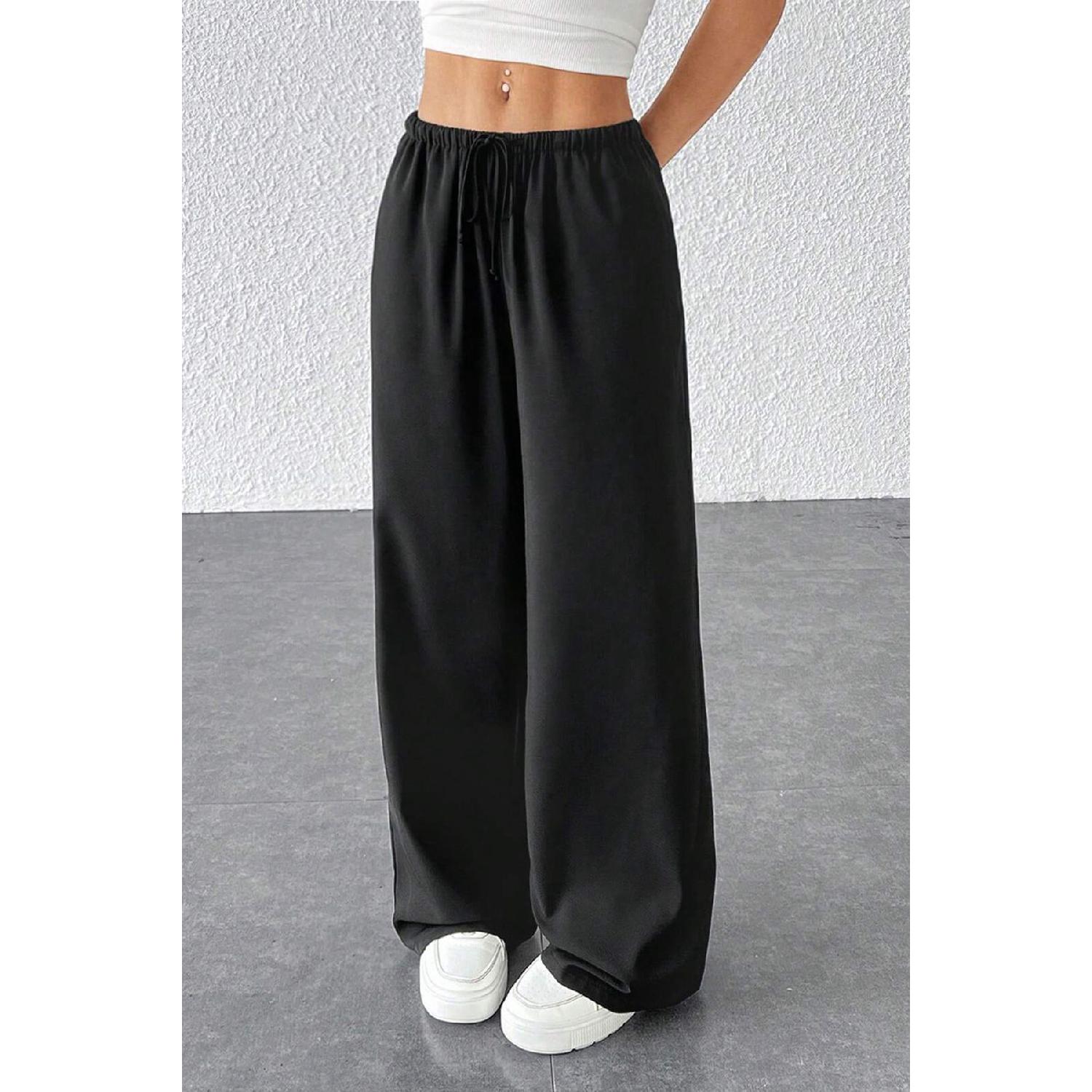

Woman Black High Waist Two Temption Plenty Of Paa Palazzo Tracksuit Six S сірий колір