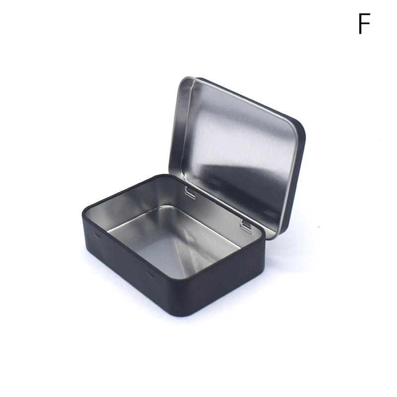 Small Cartoon Tin Box Hairpin Storage Case Rectangular Jewelry Cosmetic Organizer For Candy Pill Hinged Empty Box