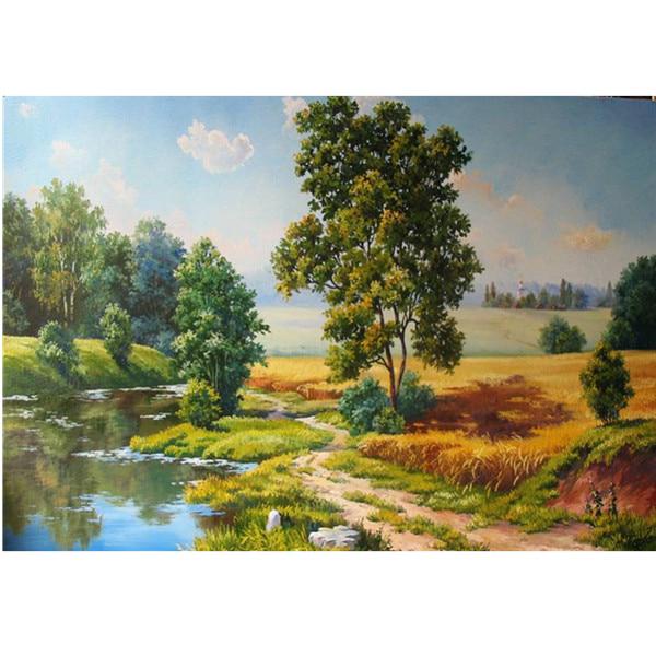 5D DIY Full Round Diamond Painting Landscape Set Embroidery Cross Stitch Mosaic Embroidery
