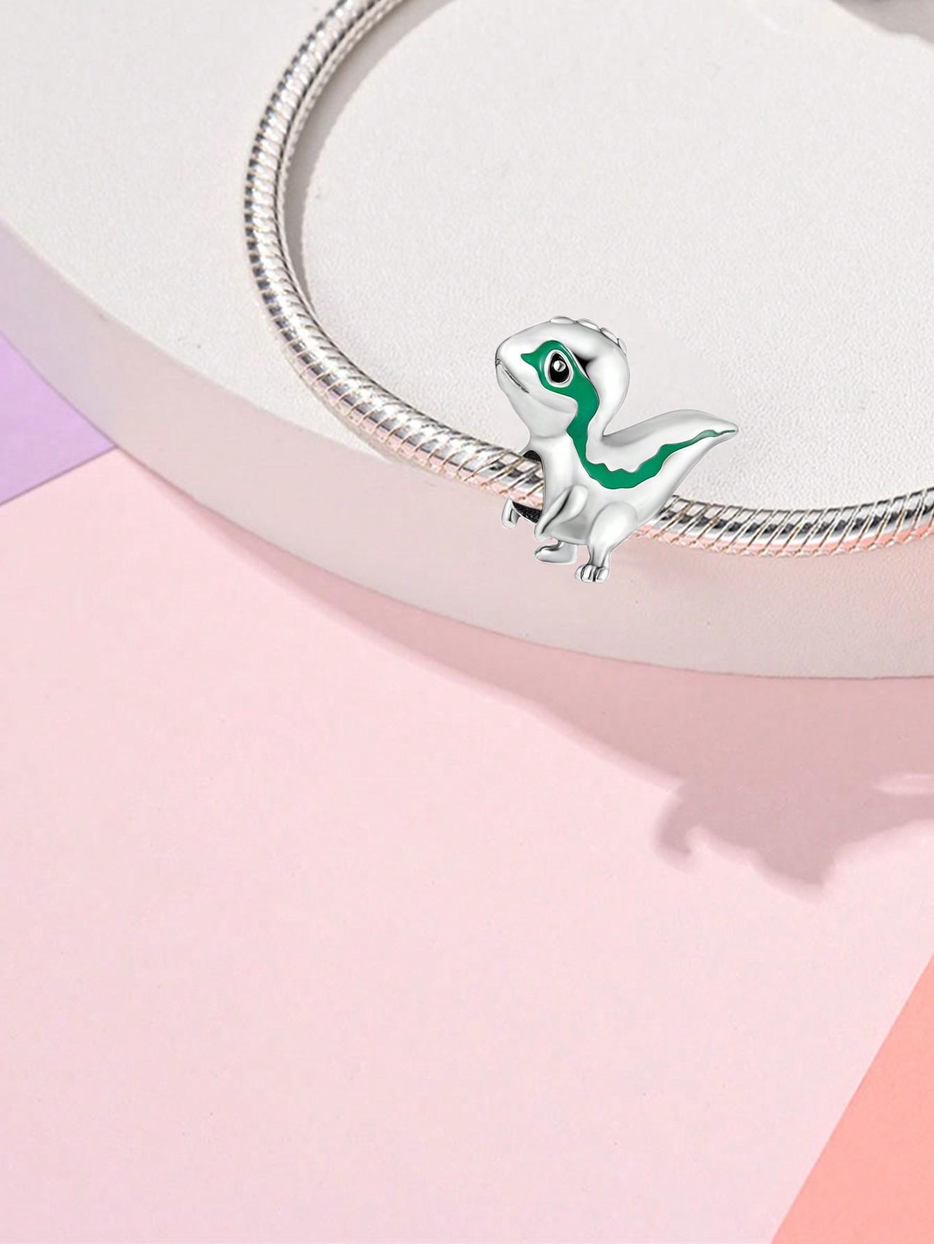 

copper Plated OriginalCute little Dinosaur Strawberry Bead Charms Compatible With Bracelets Womens Jewellery Gift