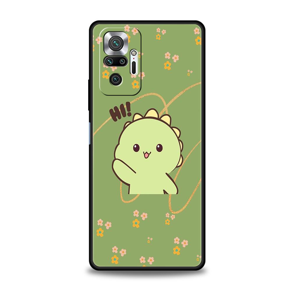 Funny Cute Cartoon Dinosaur Phone Case Cover for Redmi 14C 10C Note 14 13 12 10 11 7 8T K40 K50 Gaming Pro Plus 5G Soft Shell