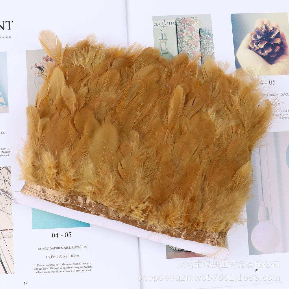 8-10Cm Woman Hair Cloth Edge Dress Skirt Chicken Feather Lace Jewelry Diy Material Stage Performance Color