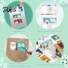 Holiday Greeting Card Embellishments Christmas Sticker Labels for Gift Wrapping, Self-Adhesive Tags with Blank Self Adhesive Stickers Writing