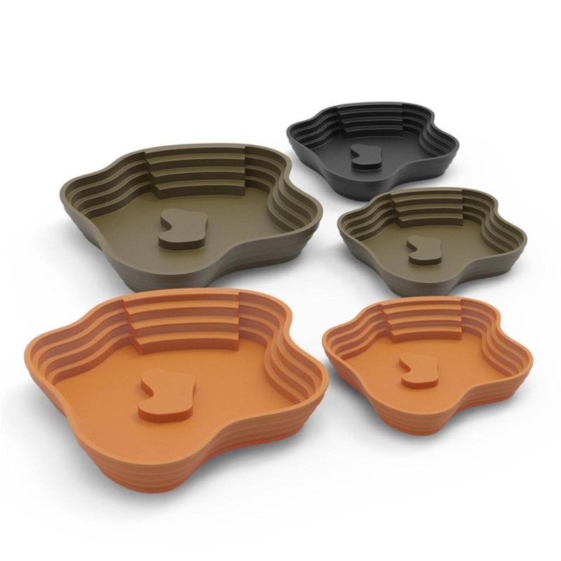 Reptiles Animal Feeding Plate Durable ABS Construction Shallow Water Dish For Turtles Lizards