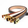 Women's Versatile Fashion Leather Belt with Alloy Buckle for Dresses, Suits, and Pants