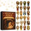 Julnedräkningskalender med Jesus med 24 2D Akrylpynt JulAdventskalender Gåvor för Barn Pojkar Flickor Småbarn