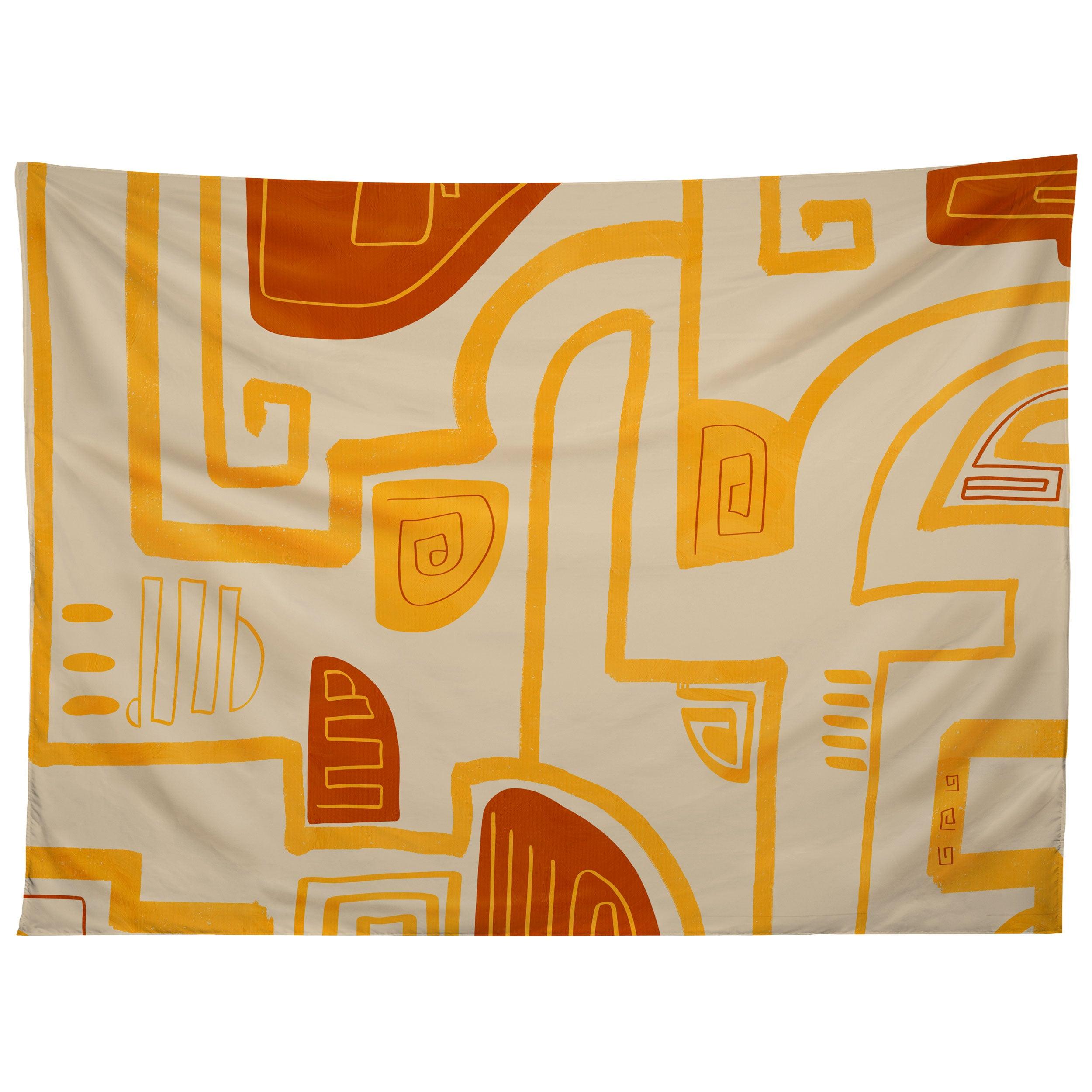 ABSTRACT MODERN EXPRESSION tapestry 75x100
