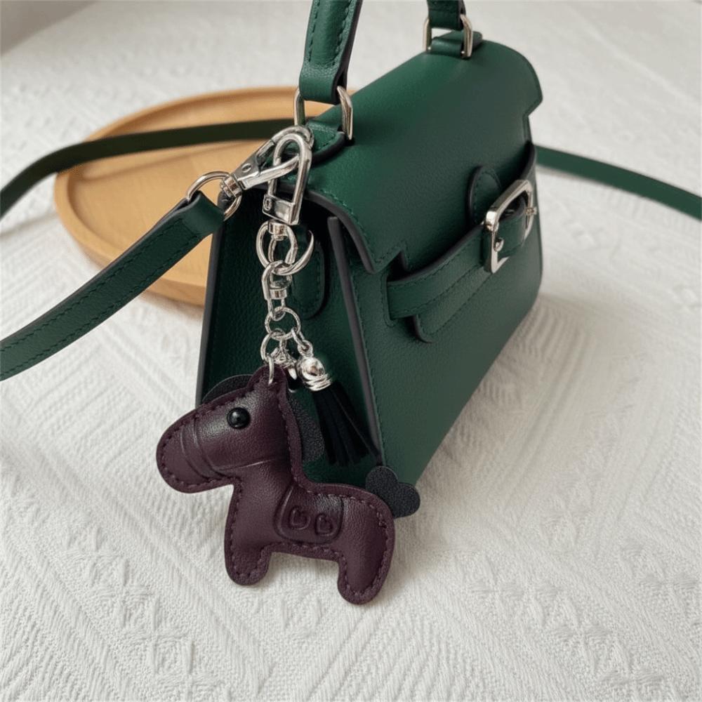 Cartoon Pu Leather Horse Key Chain Tassel Zodiac Pony Bag Hanging Horse Pendant Home Decor