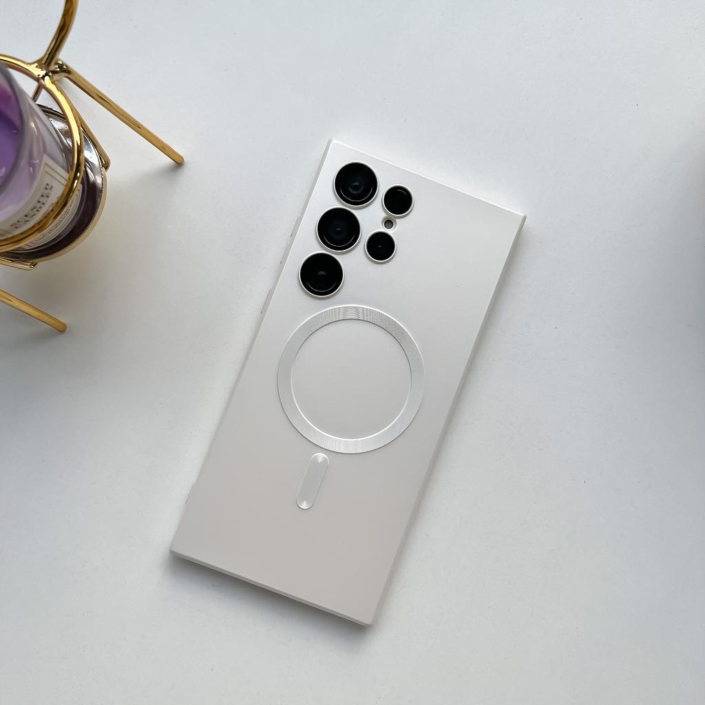 Samsung S24ultra Liquid Magnetic Suction Mobile Phone Case Suitable for S23plus Full Inclusive S22 Soft Shell Protective Case