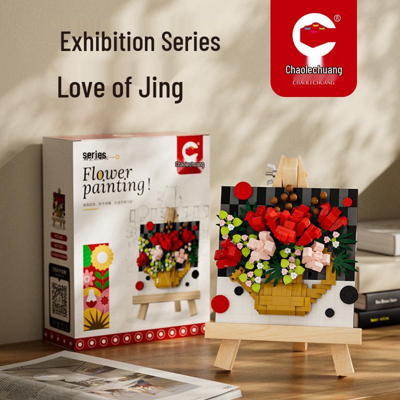 Secret Garden Flower Building Blocks: Rose & Carnation Potted Plant Toy - Perfect for Children's Play and Teacher's Day Gifts