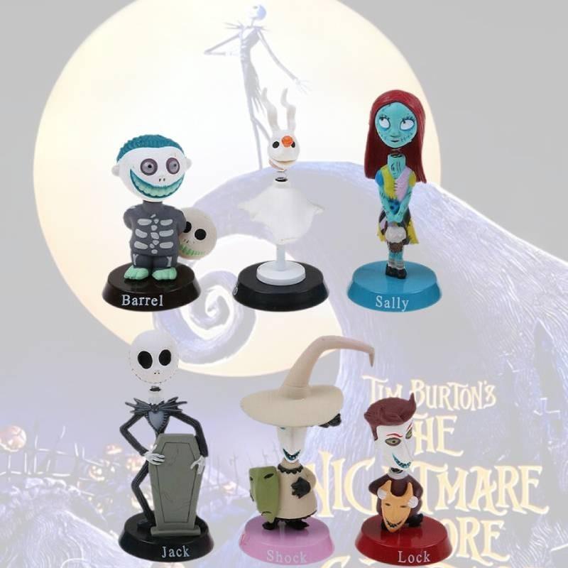 Nightmare Before Christmas Jack Skellington Figurines Set For Play Or Display