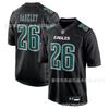 Philadelphia Eagles Retro Black Football Jersey Mens Hurts 1 Barkley 26 Cotton Uniform Rugby Fan Wear