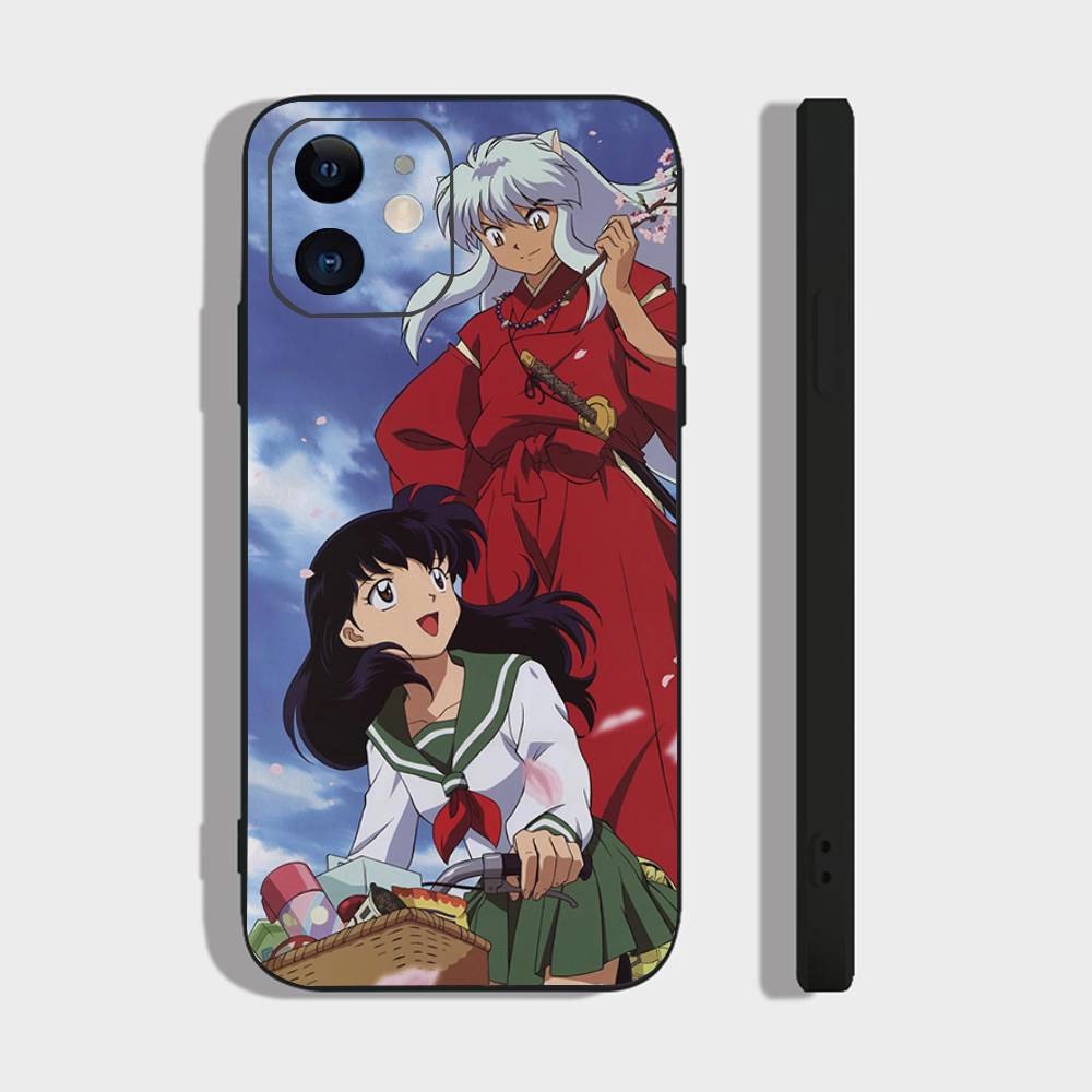Japanese Animation I-Inuyasha Phone Case For IPhone 17 Air 16 15 14 13 Pro Max 11 12 Black Silicone Cover