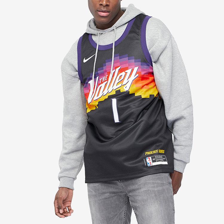 Nike NBA Retro Jersey Tank Top - Booker No. 1 Fan Edition Men Tops Black CN1773-013