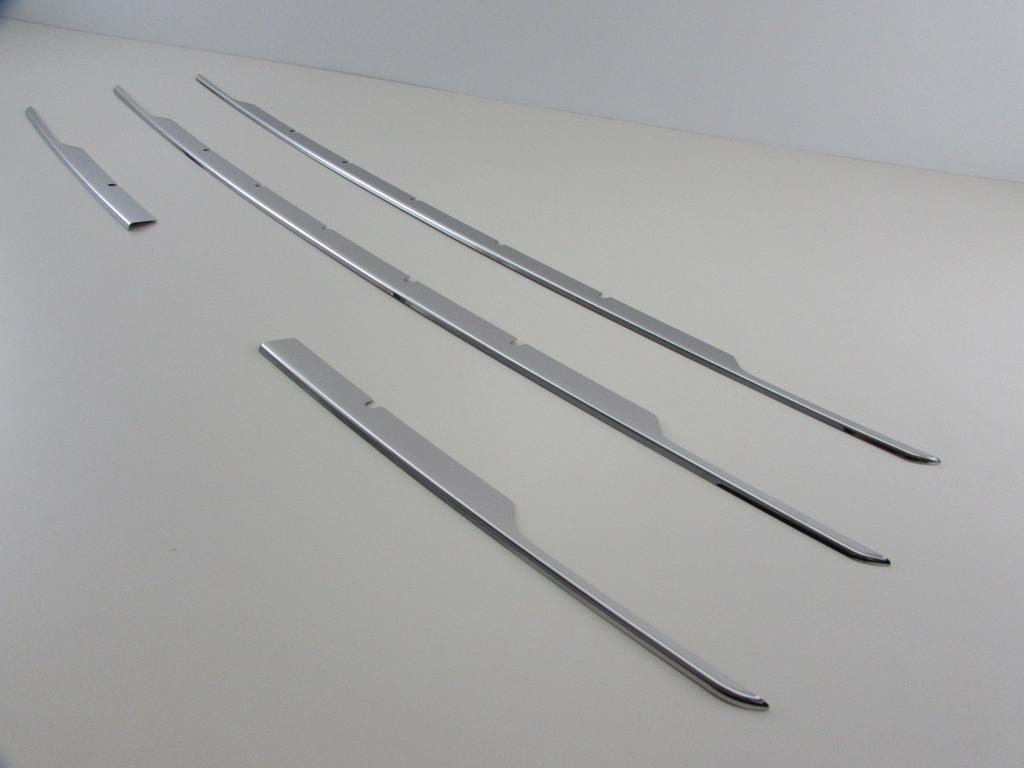 BRIGHTZ Liteace Truck 402 412 Super Mirror Stainless Steel Plated Front Bumper Moulding 4PC Front Grill Moulding Lower Grill Moulding S402U S412U S402