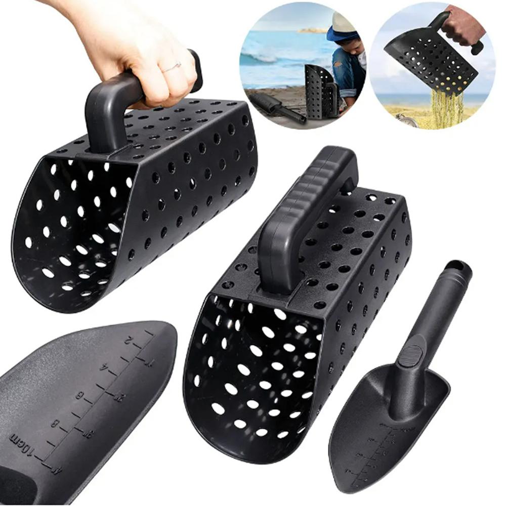 New ABS Plastic Beach Shovel Sand Scoop Sand Sifter Metal Detector Sand Scoop Shovel Set for Beach Metal Detecting Accessories