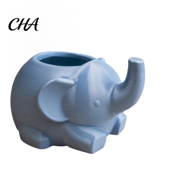 Desktop Storage for Pens 3D Printed Elephant Pen Holder, Minimalist Organizer Office School Supplies, Tidy Makeup Brush Cute Animal Stationery