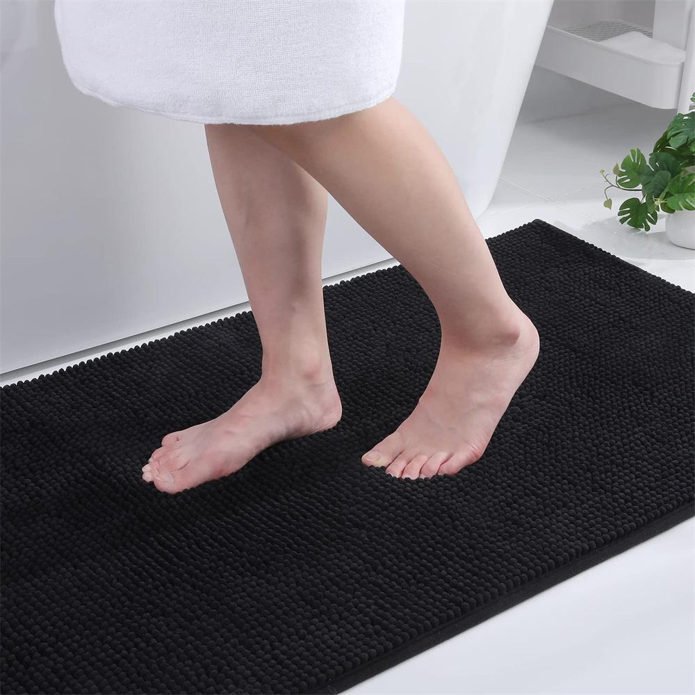 Olanly Super Absorbent Bathroom Rug Luxury Chenille Bath Mat Plush Non-slip Shower Mat Bathroom Carpet Welcome Deal Floor Mats