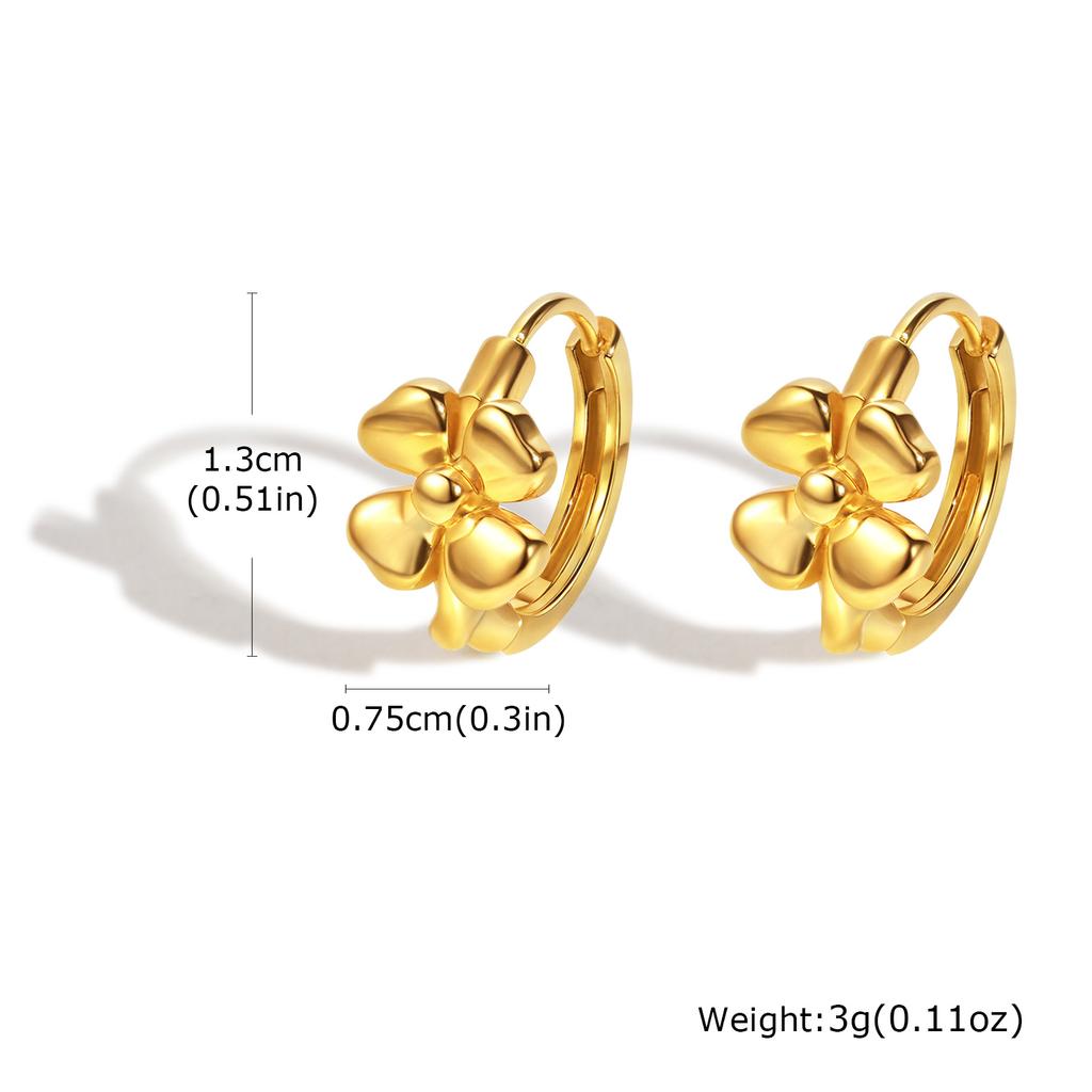 Gold Plated Imitation Pearl Hoop Earrings For Women, Cubic Zircon Butterfly Cross Cherry Earrings, Trendy Jewelry Party Gift