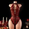 Summer Sleeveless  Thin Bodysuit Sexy Bodycon Off Shoulder Open Bra Underwear Crotchless One-piece Rompers  Porn Exotic Suit