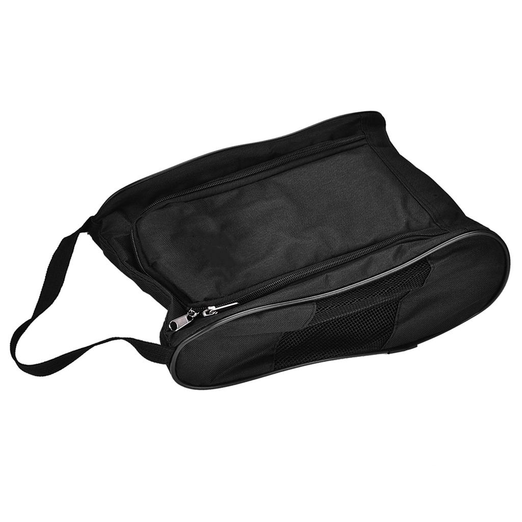Portable Breathable Golf Shoes Bag Case Pocket Pouch Storage Sports Accessory(Black)
