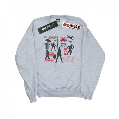 Mens The Last Jedi Rebellion Silhouettes Sweatshirt