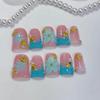 European Sweet & Spicy Duckbill Nail Set: Translucent Blush, Stereoscopic Carving, Handmade & Wearable