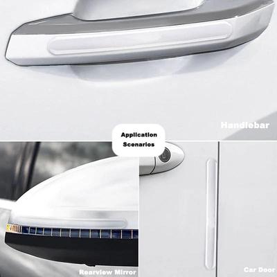 Car Door Handle Bowl Scratch Transparent Stickers Protective Invisible Silicon Rearview Mirror Anti-collision Protection Strip