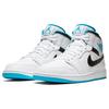 Air Jordan 1 Mid Laser Blue Men Sneakers White Black 554724-141