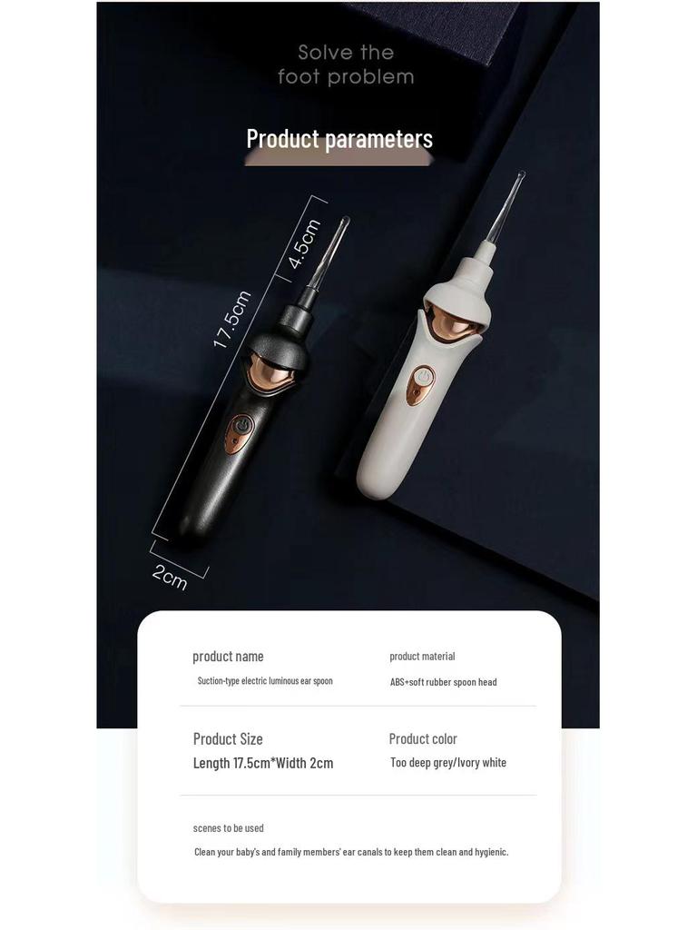 Luminous Electric Earwax Removal Set for Adults and Children