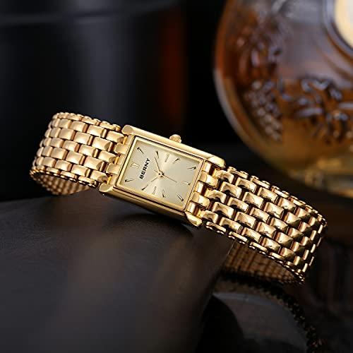 BERNY Ladies Watch, Quartz Watch, Women's Watch, Water Resistant to 3 ATM, Bracelet Tool Included "Gold"