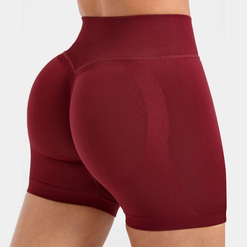 Seamless yoga pants high waist peach buttocks tight yoga shorts outside sports running fitness pants women