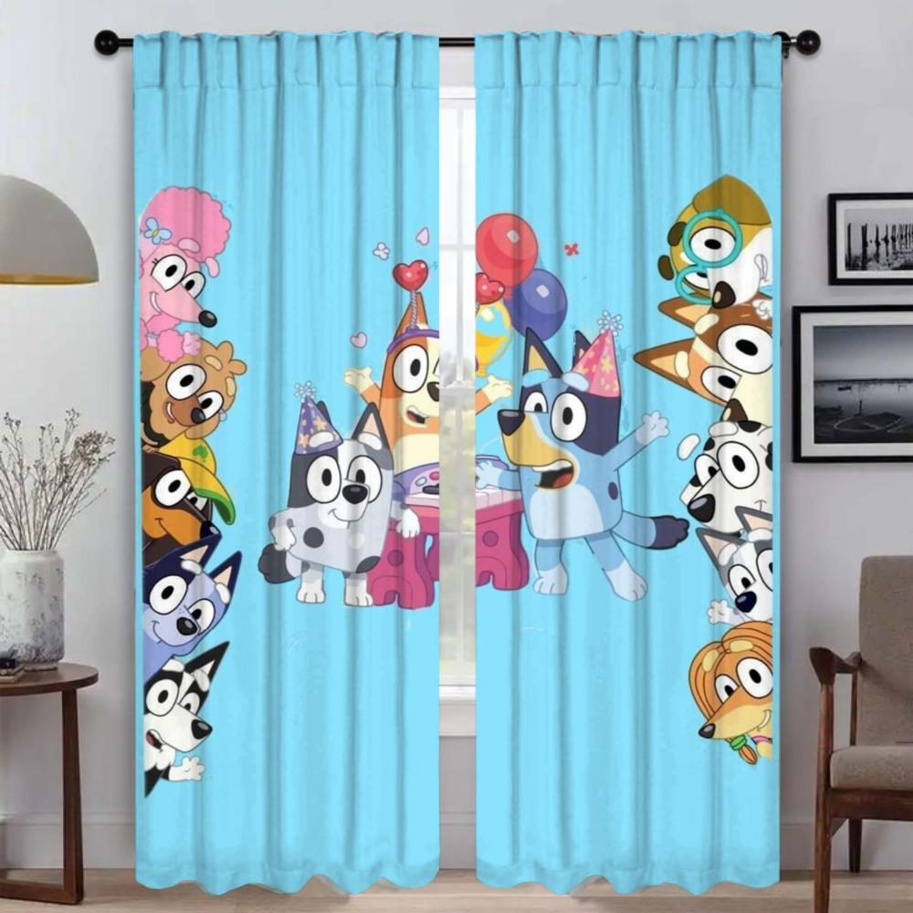 

B-BlueyS Штори Дитячі кімнатні штори для спальні Жалюзі Віконна штора Перегородка Тіні Прикраса на Хелловін Вітальня Кухня W74xH114cmx2pcs-CL