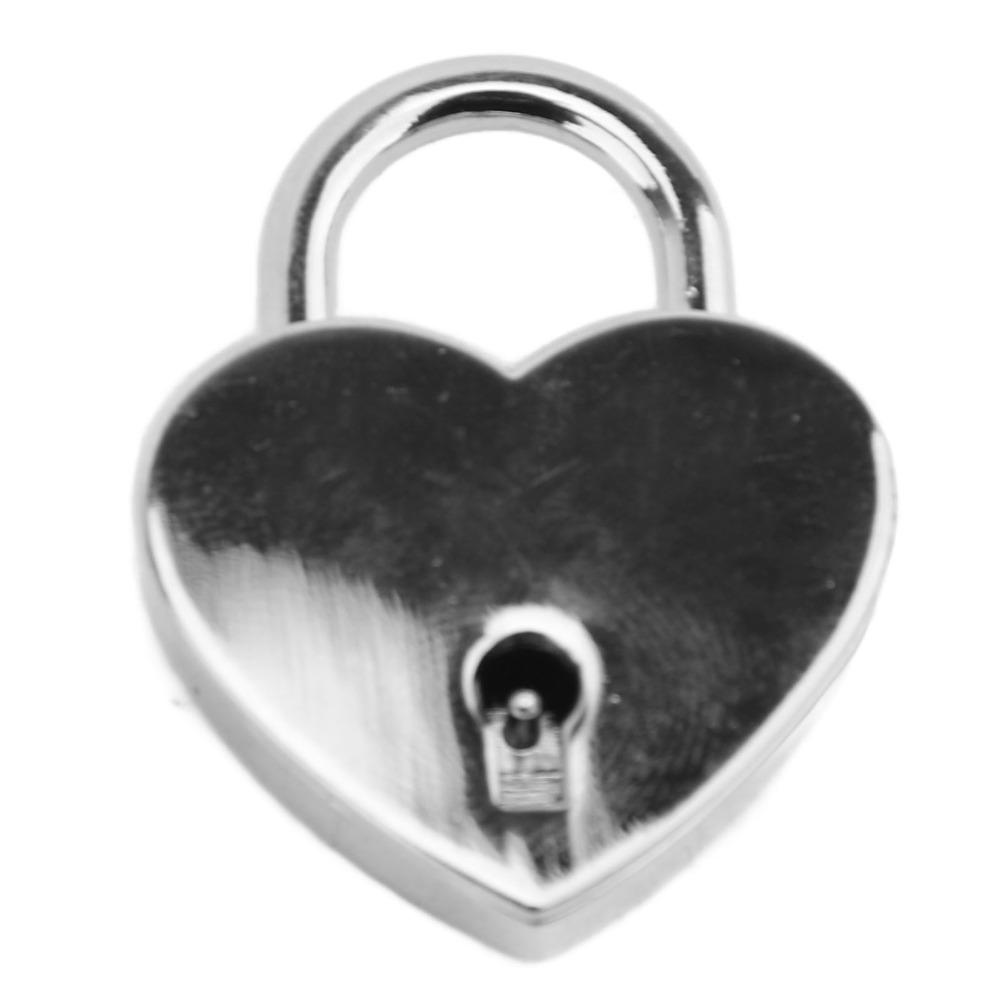 4sets 1.5 x 1.2 Inch Heart Shaped Padlock Metal Decorative Love Lock For Jewelry Box