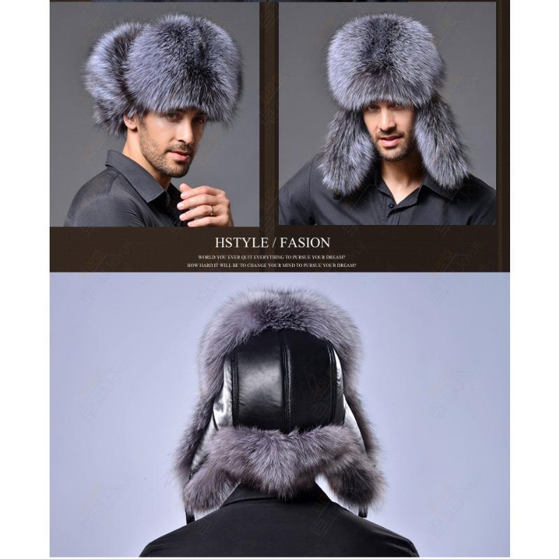 Autumn and Winter Imitation Fox Hair Hat Raccoon Hair Imitation Fur Men's Ear Protection Thickened Warm Snow Hat Cold Protection