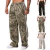 Męskie kamuflażowe luźne spodnie dresowe z szerokimi nogawkami Męskie casualowe modne spodnie dresowe