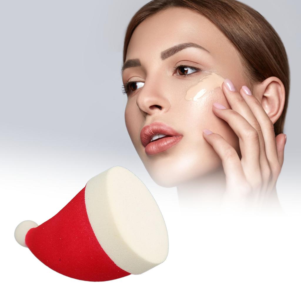 Makeup Sponges Christmas Hat Wet Dry Super Soft Elastic Blending Cosmetic Foundation Sponge