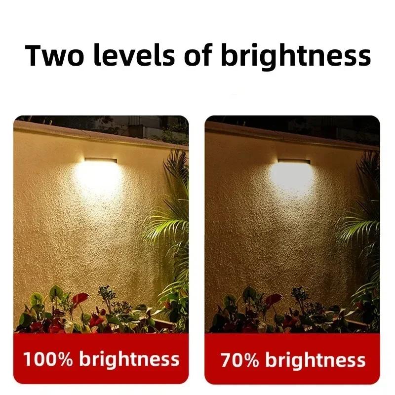 Magnetic Solar Wall Light Induction Solar Sconce IP65 Waterproof Wall Lamps Courtyard Garden Decorative Lighting Outdoor Lights
