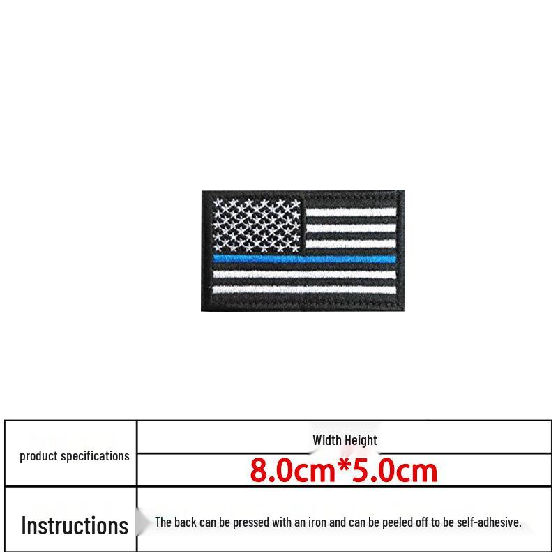 Velcro American Flag Embroidered Backpack Patch - Outdoor Stars & Stripes Badge