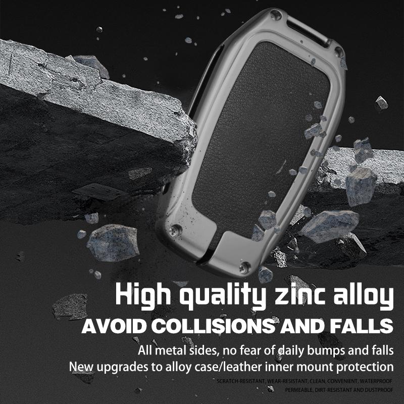 Alloy Auto Key Fob Cover Case Fit For Toyota Rav4 Yaris Cross Corolla Land Cruiser 200 Crown Camry Protector Key Fob Housing Auto Accessories